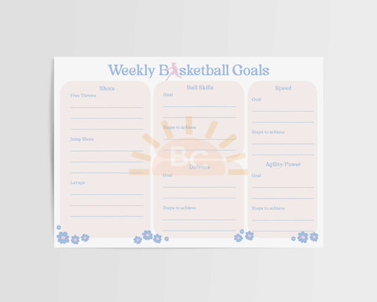 Weekly Goal Sheets Basketball Download