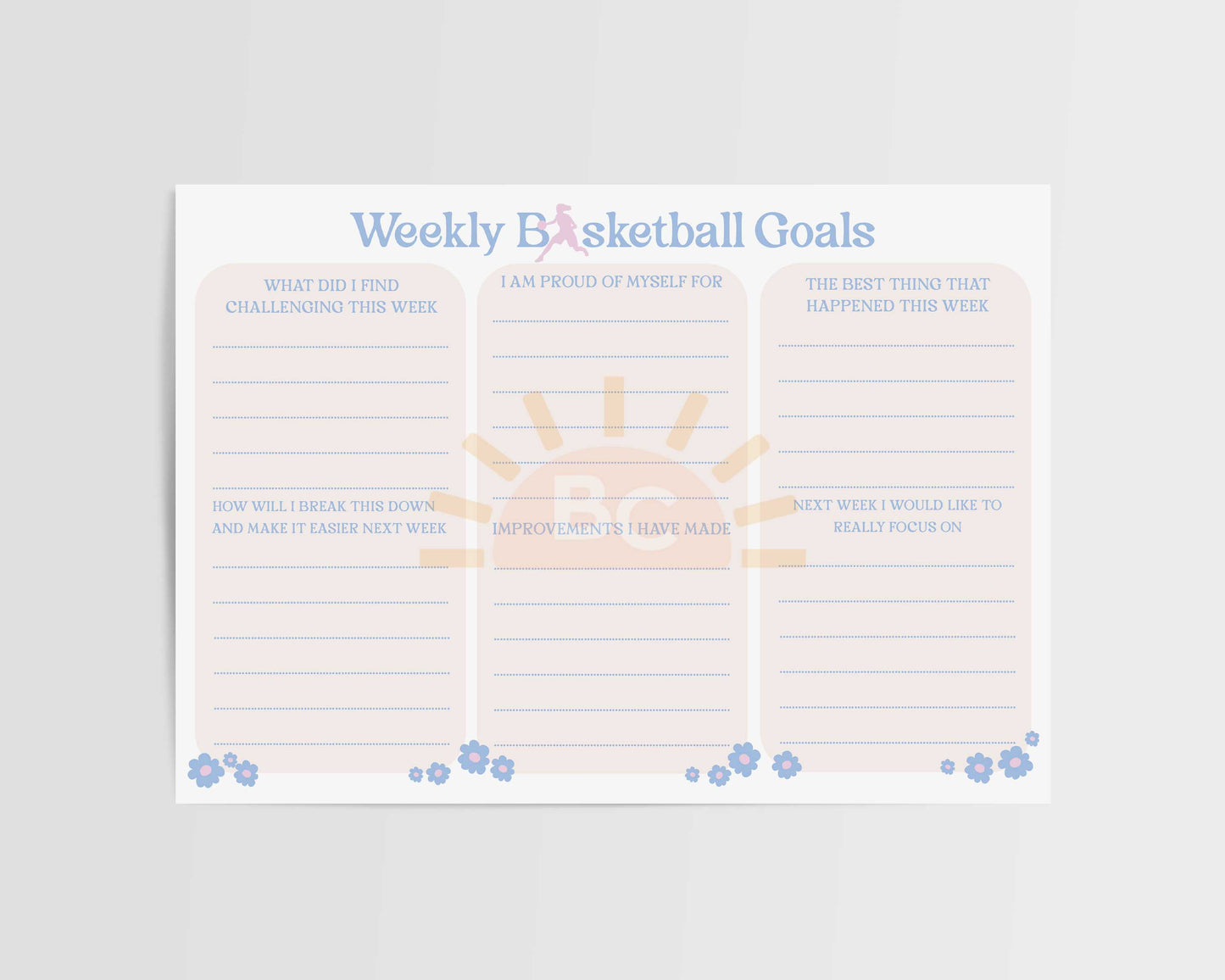 Weekly Goal Sheets Basketball Download