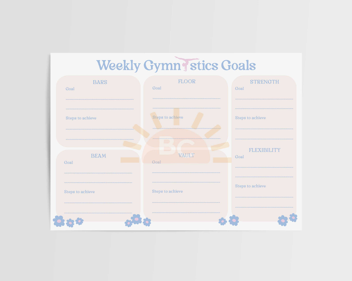 Weekly Goal Sheets Gymnastics Download