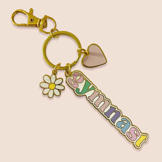 Gymnast Charm Keyring