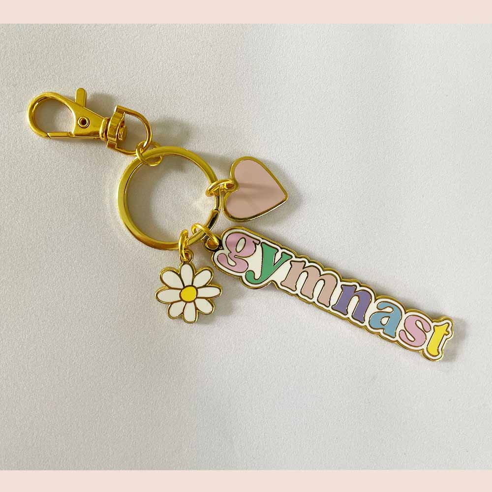 Gymnast Charm Keyring