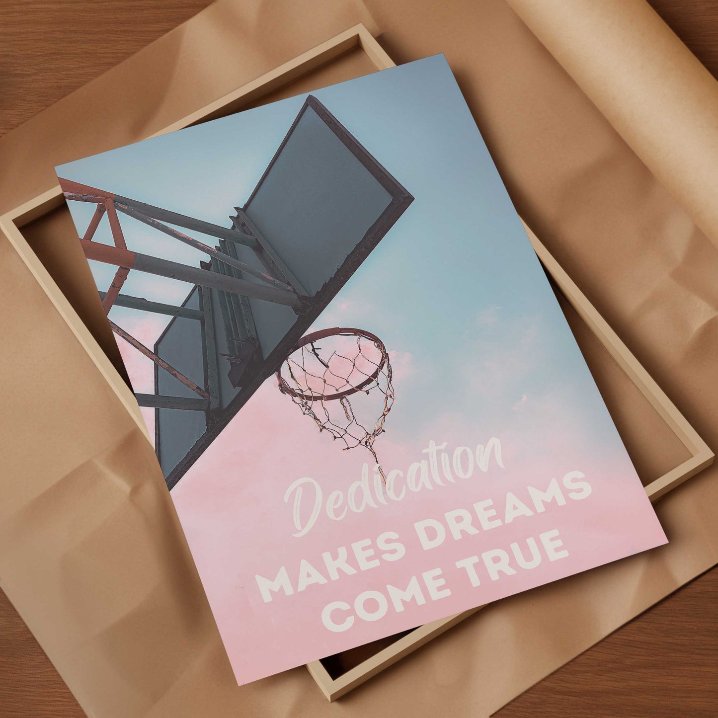 Dedication makes dreams come true motivational print