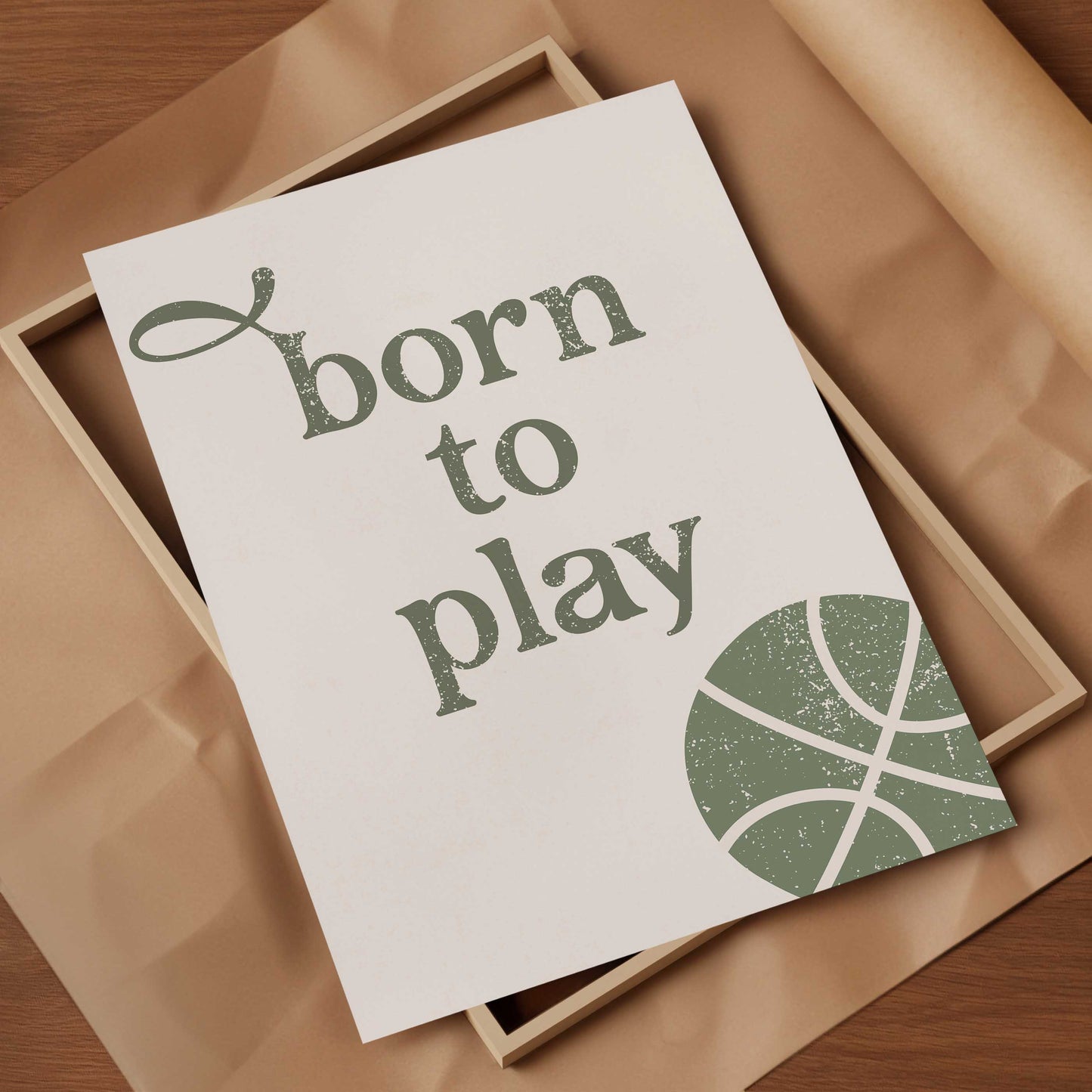 Born to play basketball green