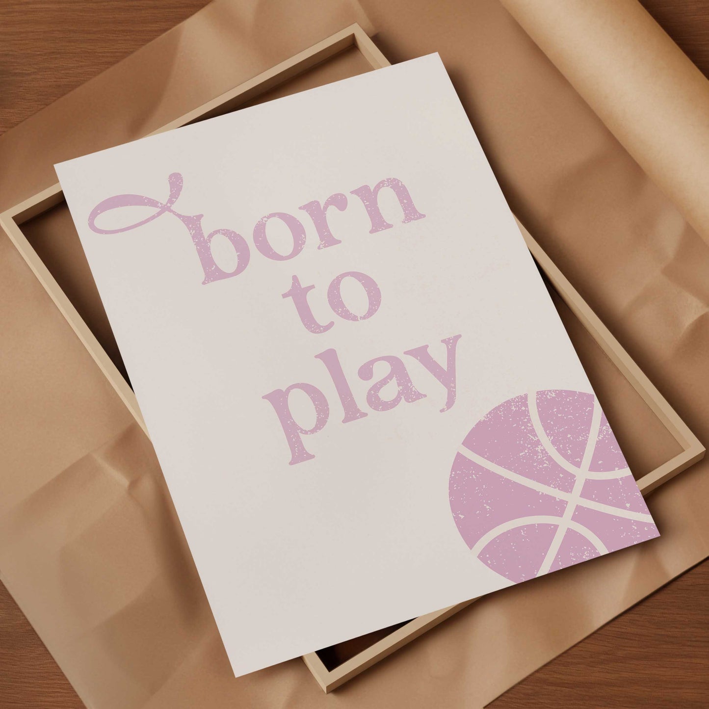 Born to play basketball pink